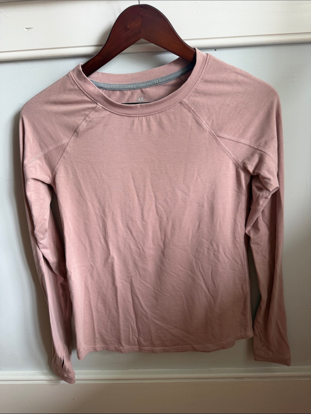 Free Fly Apparel Women's Long Sleeve Crew Top - Rose Blush